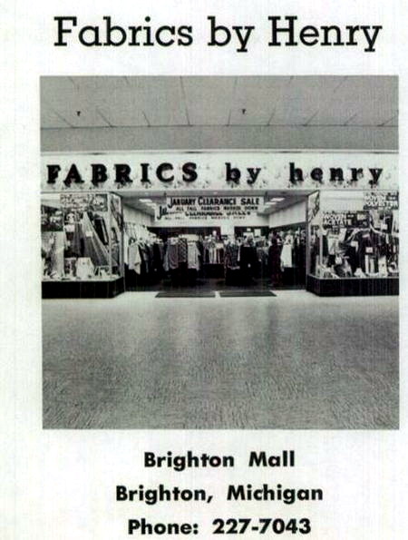 Brighton Mall - Fabrics By Henry 1973